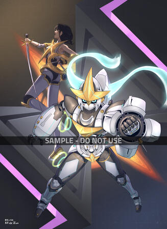 Astella (OC) x Gunvarrel (Robotic;Notes)